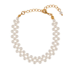 New Vintage Accessories vintage Braided Pearl Bracelet Simple Versatile Beaded Pearl Jewelry