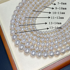 New Freshwater Pearl Necklace Choker Extremely Lustrous Near Perfect Round Comparable Akoya Enhancing Mother's Day Gift