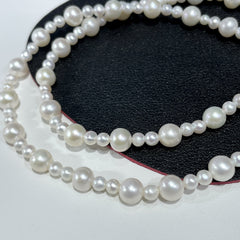 Natural Freshwater Bead Necklace for Autumn and Winter, Mom Style, Women's Sweater Chain, Layered, High-End, Elegant, Light Luxury