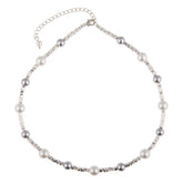 Chinese Valentine's Day Birthday Silver Coins ins Luxury Style Necklace for Women, High-End Pearl Necklace, Starry Sky Collarbone Chain