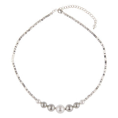 Girls Birthday Broken Silver Pearl Necklace Design Pearl Glass Beads High-end Exquisite Ladies Summer Collarbone Chain