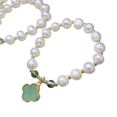 Natural Pearl Four-leaf Clover Best Friend Bracelet ins Niche Design Jewelry Sisterhood Token Internet Celebrity Bracelet