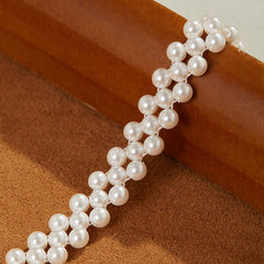New Vintage Accessories vintage Braided Pearl Bracelet Simple Versatile Beaded Pearl Jewelry