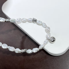 Natural Gravel Baroque Pearl Versatile ins Necklace High-end Light Luxury Star Pendant Women's Retro Necklace