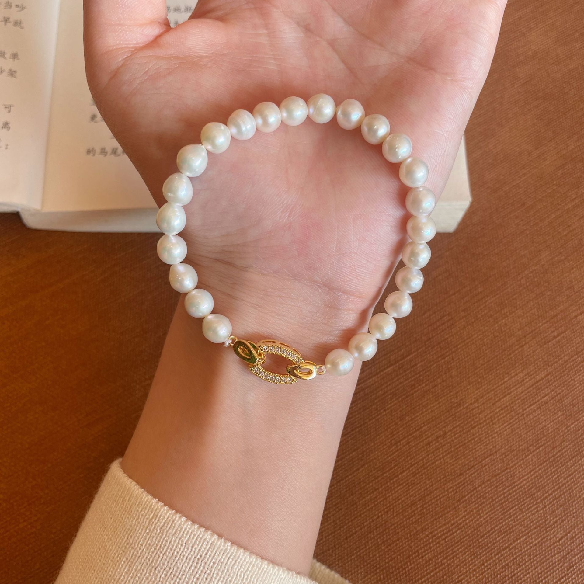 Premium Strong Light Freshwater Pearl Bracelet for Women Summer Small Pearl Simple Mom Gift Personalized Best Friend Simple Jewelry