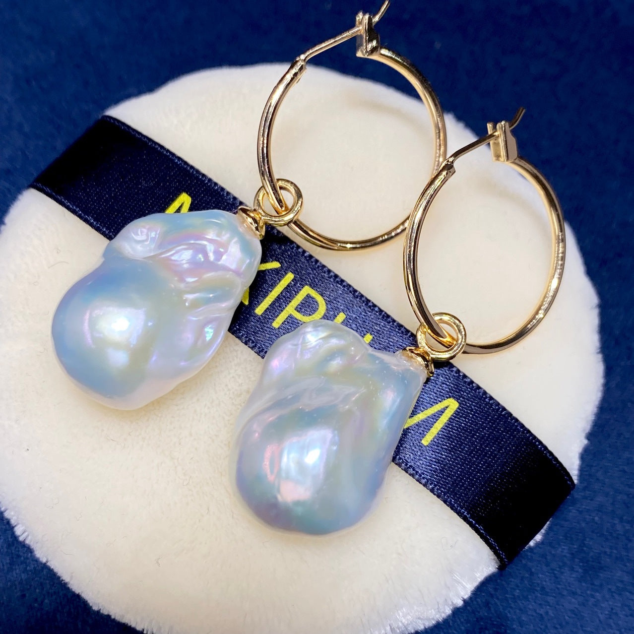 New Natural Baroque Irregular Pearl Earrings with Metallic Luster5A Elegant Earrings French Style Wholesale